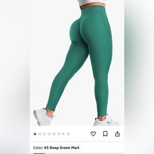 Yeoreo Leggings-deep green marl